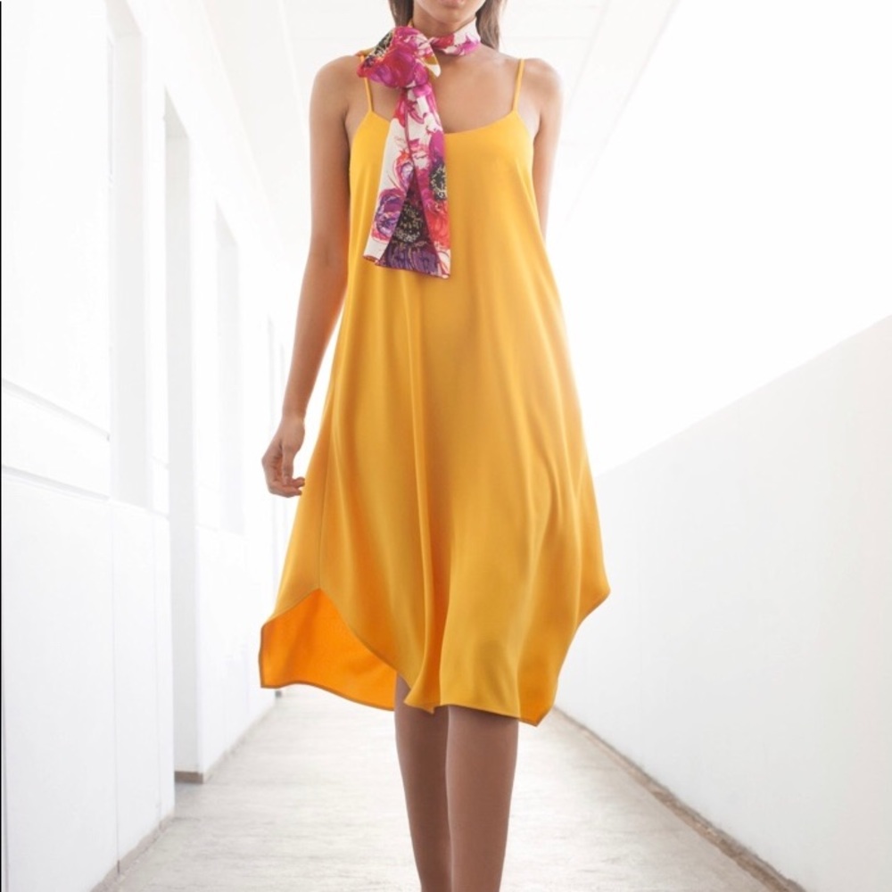 Trina Turk resort 2015 yellow tank slip dress